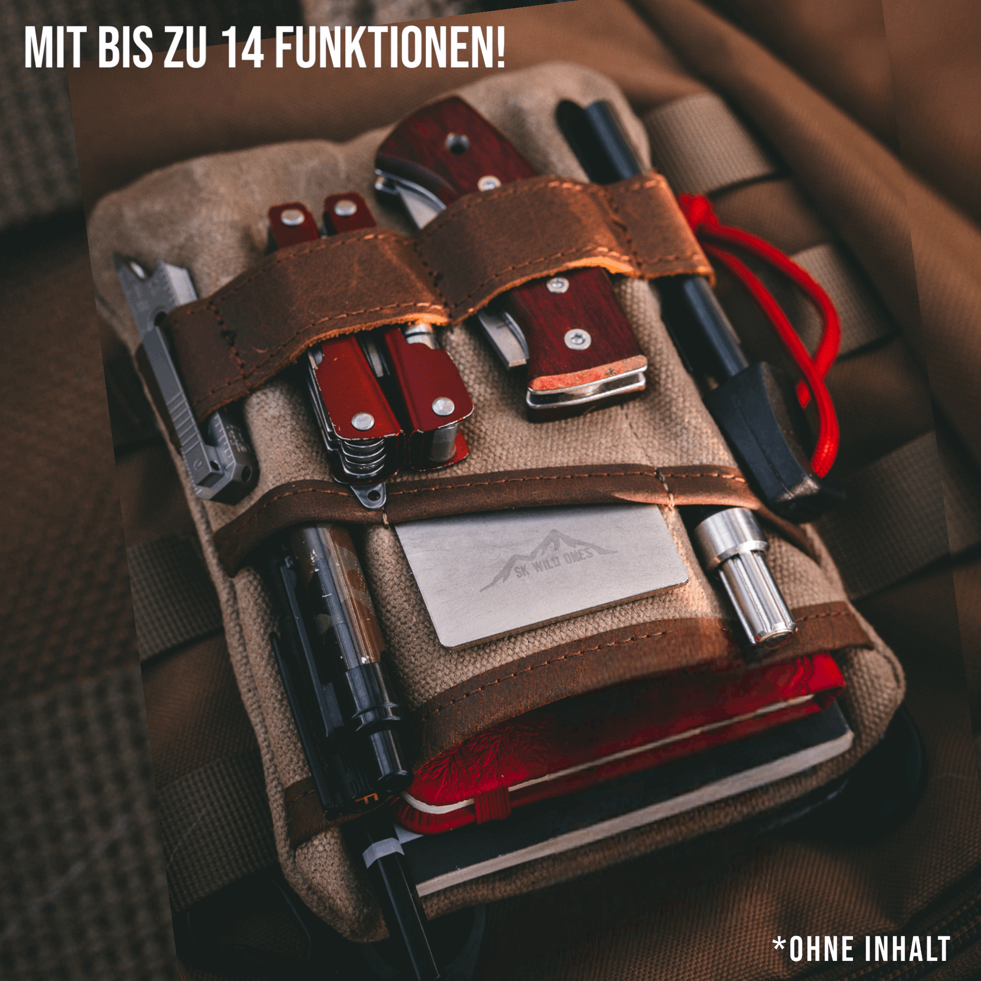 Baumwolle Echtleder Pouch | Echtleder Pouch | SK Wild Ones