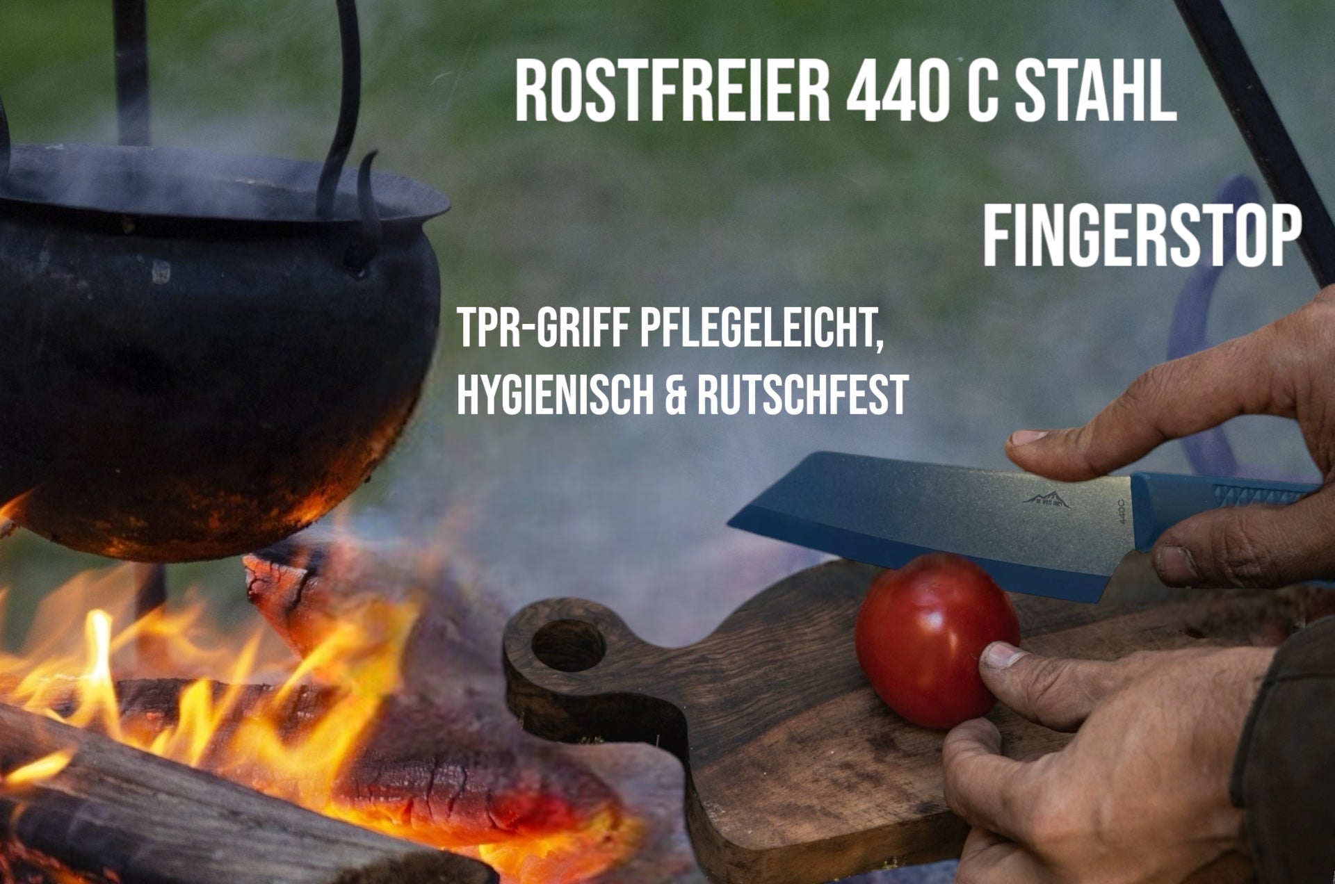 Outdoor Küchenmesser - Andhri Braun/Schwarz