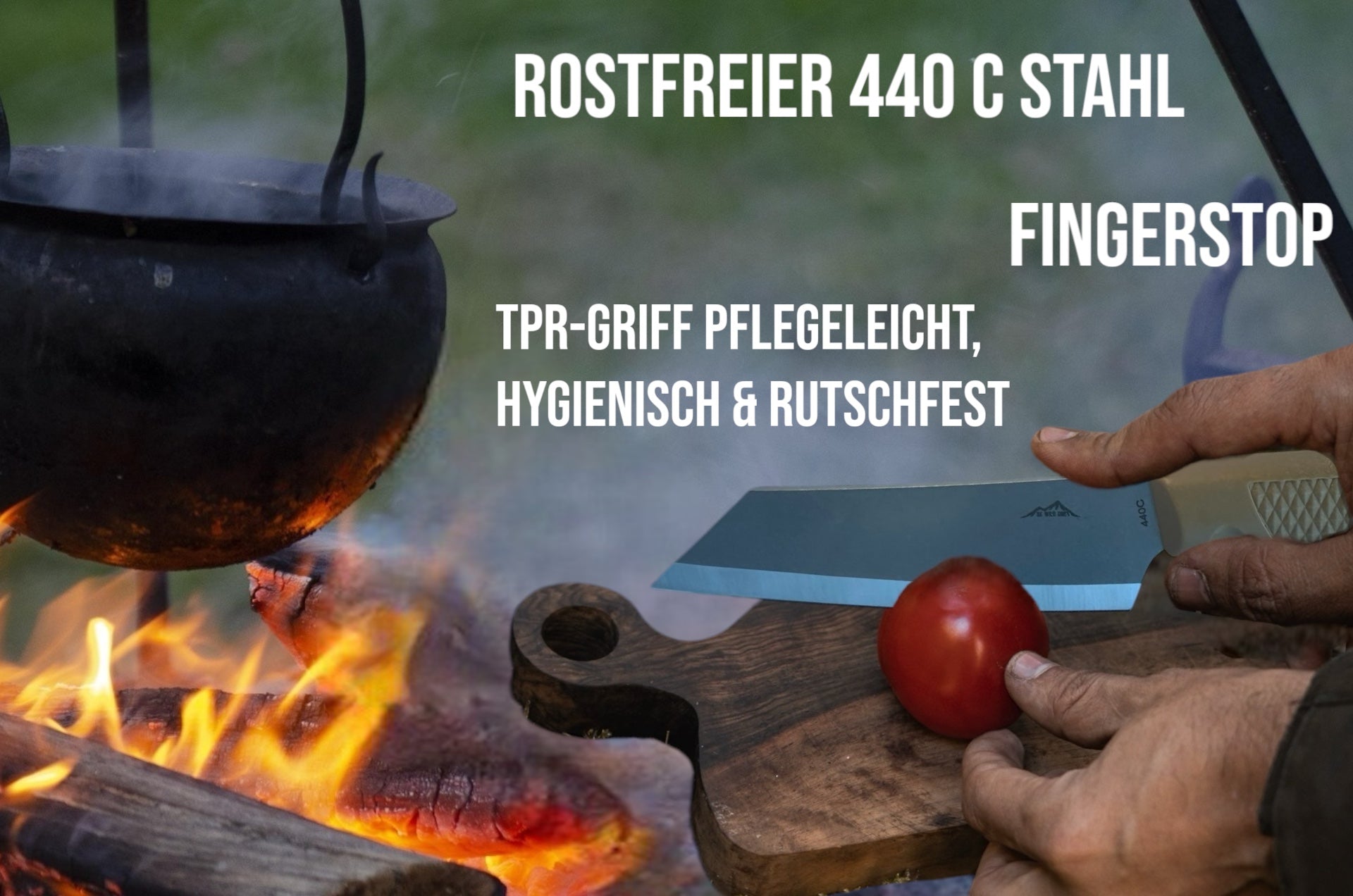 Outdoor Küchenmesser - Andhri Braun/Schwarz