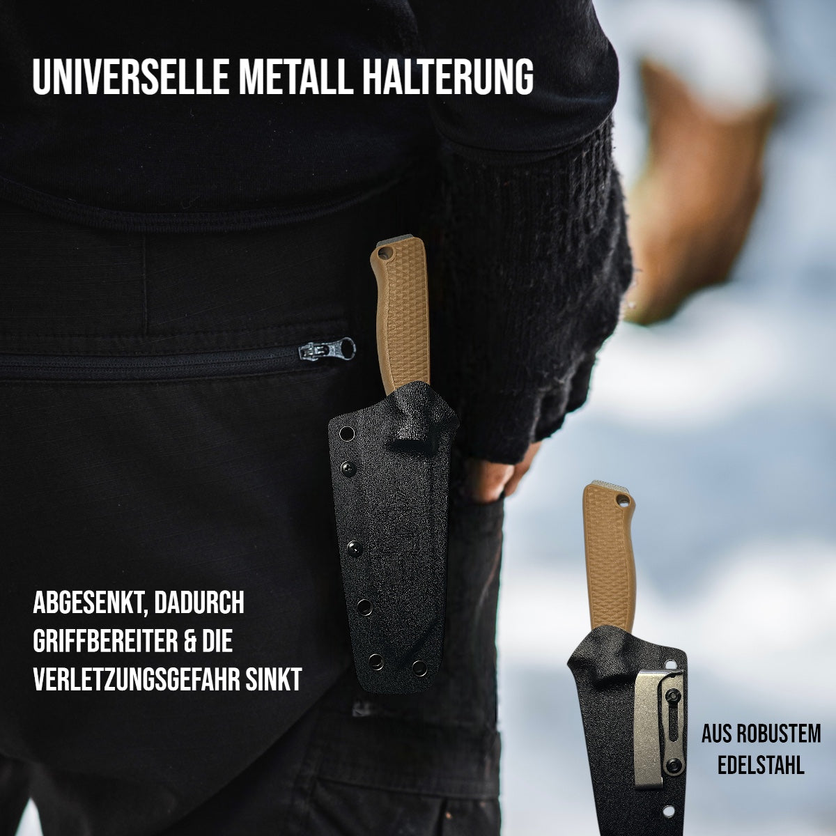 Outdoor Küchenmesser - Andhri Braun/Schwarz