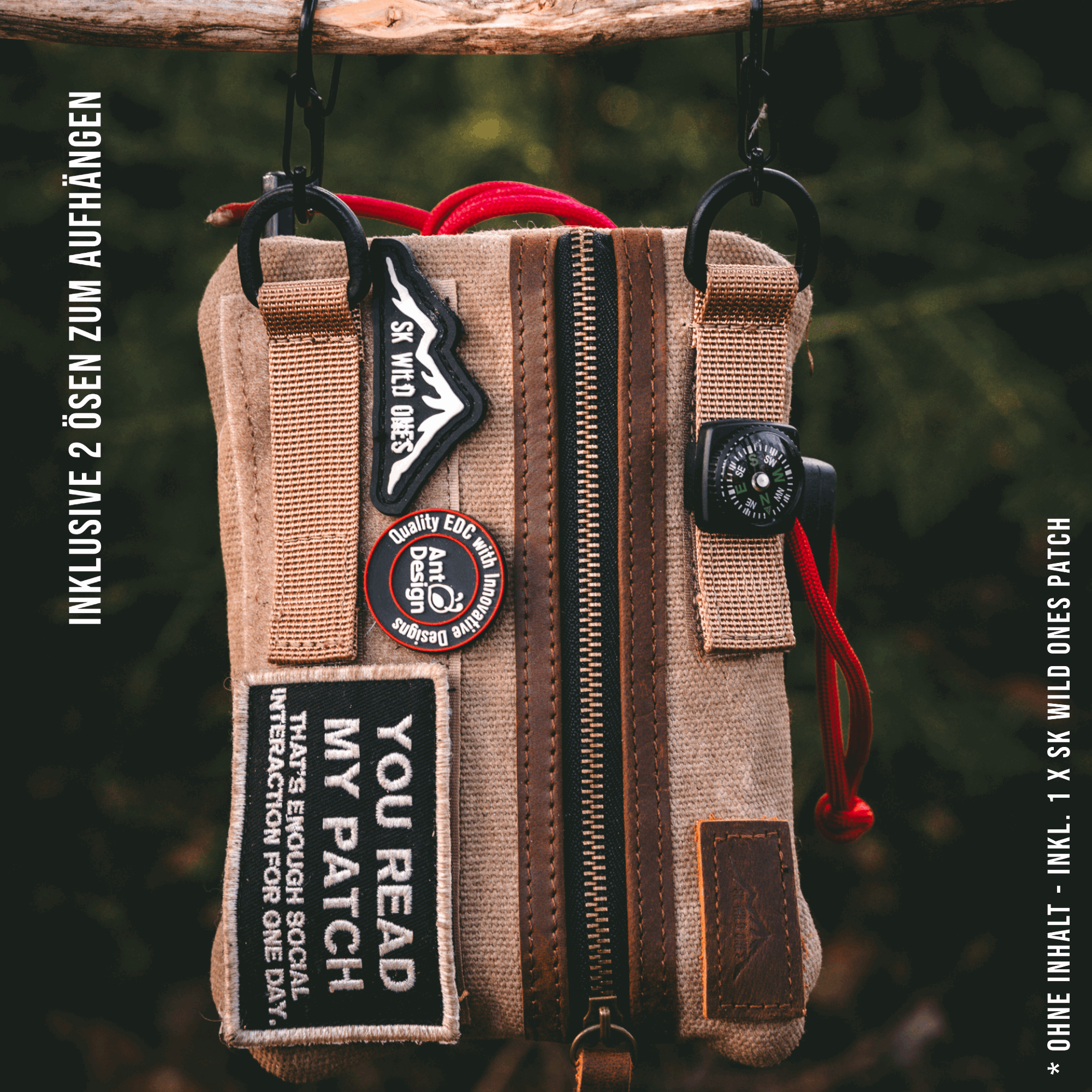 Baumwolle Echtleder Pouch | Echtleder Pouch | SK Wild Ones