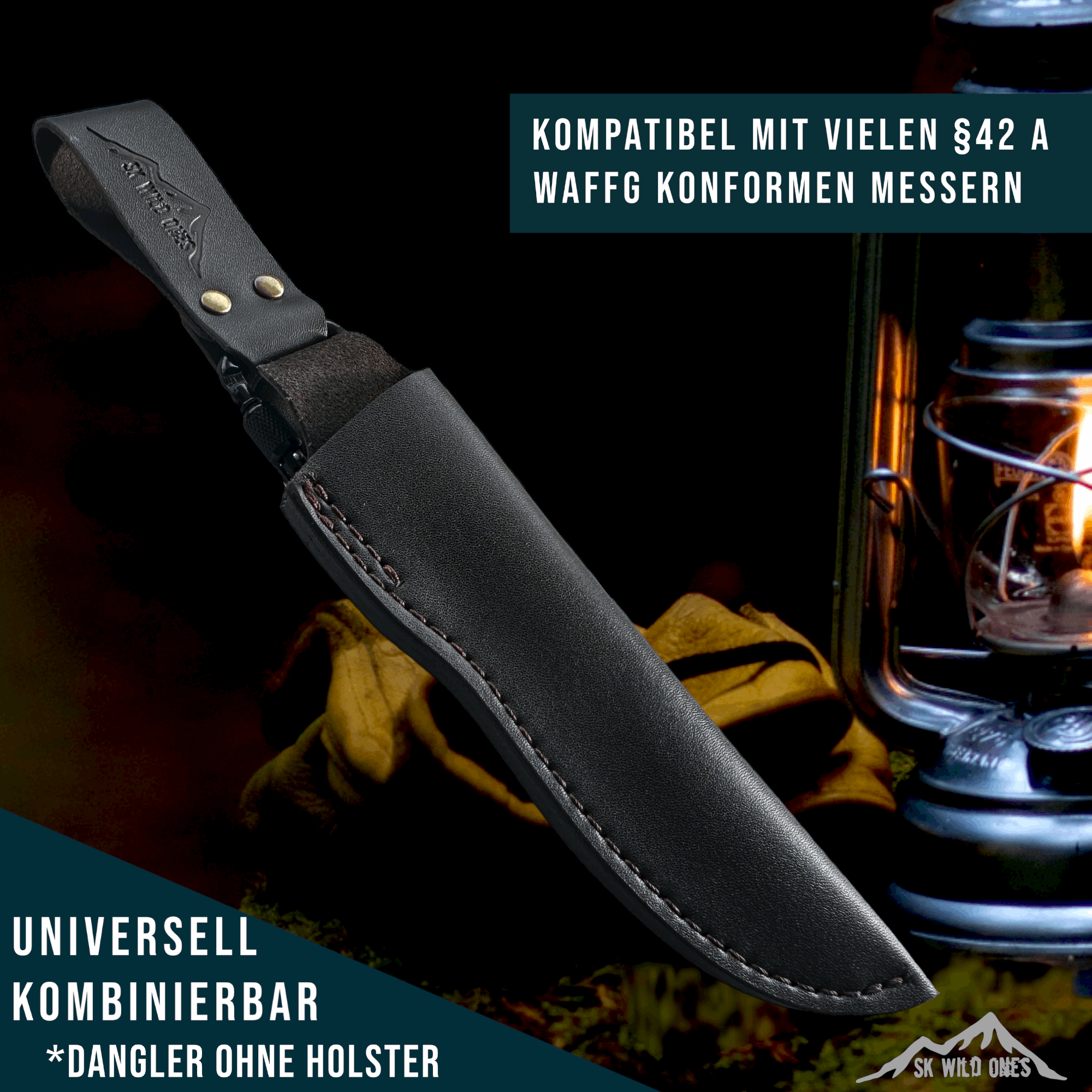 Echtleder Holster | Messer Befestigung | SK Wild Ones